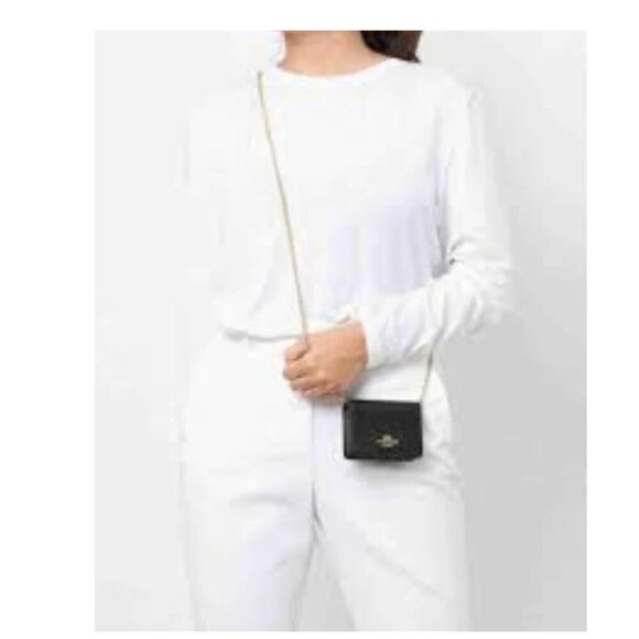 Coach Mini Wallet On A Chain Crossbody Leopard CX151 Coated Canvas ORGPKG - Picture 6 of 9